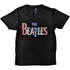 Blommiga - Herr T-shirts The Beatles Unisex T-Shirt Floral Logo - Black