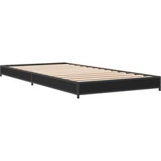 vidaXL Bed Frame Bed Black 180x200 cm Super King Engineered Wood and Metal