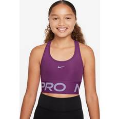 Girls - Purple Bralettes Nike Girls' Dri-FIT Novelty Pro Sports Bra, Medium, Viotech