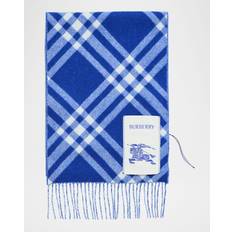 Burberry Halsdukar & Sjalar Burberry Kashmir Halsduk Med Rutmönster - Blue