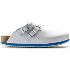 Dame - Hvid Træsko Birkenstock Kay SL Narrow Fit Sandaler - Hvid/Blå