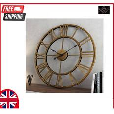 Skeleton Metal Roman - Gold Wall Clock