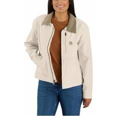 Carhartt Women's Re-Engineered Rugged Flex Loose Fit Canvas Detroit Jacket Natural 3X