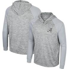 Jackets & Sweaters Colosseum Athletics Alabama Crimson Tide Cybernetic Raglan Quarter-Zip Hooded Top Gray, NCAA Men's Fleece/Jackets