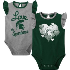 Dinosaurs Bodysuits Outerstuff Newborn Baby Boys and Girls Green/Gray Michigan State Spartans Spread the Love 2-Pack Bodysuit Set Green (0-3 months)