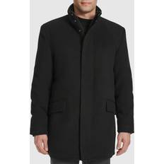 Cole Haan Men's Full-Zip Stand-Collar Car Coat Black