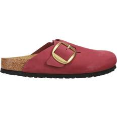 Birkenstock BIRKENSTOCK Boston Big Buckle Nubuck Leather Clogs Pink N