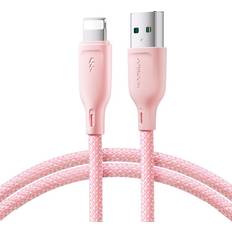 Joyroom USB-A till Lightning kabel 2m 3A Rosa TheMobileStore Lightning USB-A Kablar