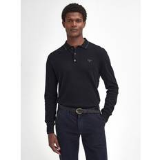 Barbour Men Polo Shirts Barbour Cotton-Wool Nocton Polo Shirt black