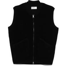 Universal Works Men's Wool Fleece Zip Waistcoat Black