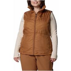 Brown - Women Vests Columbia Women's Mix It Around III Vest 3X Camel Brown