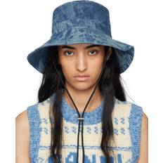 Clothing Ganni Denim Bucket Hat in Blue Cotton Women's