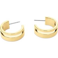 Calvin Klein Womens gold plated hoop earrings, Gold, Women