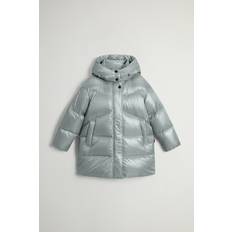 Woolrich Girls’ Aliquippa Down Jacket in Glossy Nylon Blue