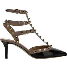 Valentino Garavani Heels & Pumps Valentino Garavani Pumps, female, Black, Studded Black Heels with Ankle Straps