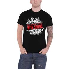 Blommiga T-shirts ROCK OFF Sleeping With Sirens Unisex T-Shirt - Floral