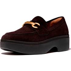 Fitflop Low Shoes Fitflop Chunky Snaffle Suede Demi-Wedge Loafers - Full Price