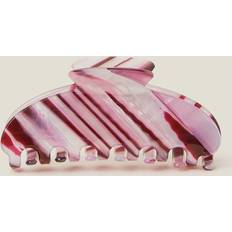 Hair Clips Accessorize Stripe Resin Claw Clip in Burgundy-Red