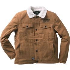 West Coast Choppers Sherpa Fodrad Canvas Jacka - Brun