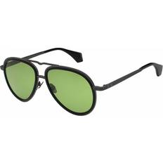 Matt Dark Gun Cale Sunglasses - Green