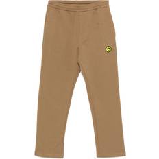 Barrow flocked-logo track pants unisex Cotton Brown