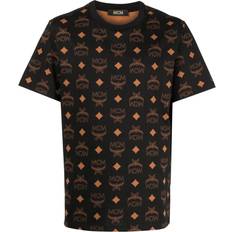 MCM maxi monogram-print T-shirt unisex Cotton Black