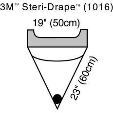 3M 3M Steri-Drape Irrigation Pouch Surgical Drapes, Clear, 19 W x 23 L Inch, Plastic, Adhesive Strip, Sterile, Without Covers, Fluid Collection Pouch, Without Instrument Holder, Filter Screen, Exit Port, Without Reinforcement, Nonfenestrated, Without Cord & Tube Holders, 10 Count, #1016, #1016 BX