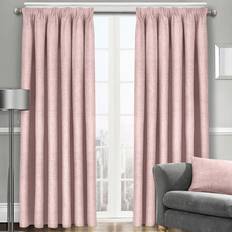 Curtains & Accessories Velosso Velosso Westwood Blush Pink Curtains 168 x 137 cm