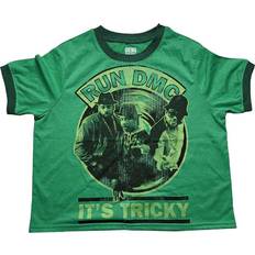 Run DMC Ladies Crop Top: It's Tricky Record Vintage Run DMC
