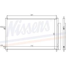 Motortermostater Nissens 940021 Kondensator Aluminium 706 R1234yf Rav4 III SUV