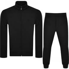 Polyester Pyjamas Armani Emporio Full Zip Lounge Set Black