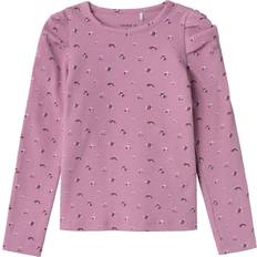 Paars Blouses en Tunieken Name It NMFOLINNE Shirt - Donkerbruin/Mauve/Orchidee/Wit