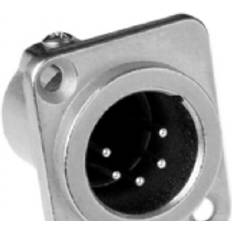 Cables Amphenol AC5MDZ XLR Connector Plug 5 Silver