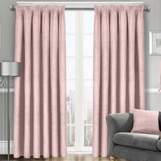 Curtains & Accessories Velosso Velosso Westwood Blush Pink Curtains 117 x 189 cm