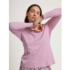 Lila Nachthemden Calida Favourites Glow Langarm-Shirt Violett