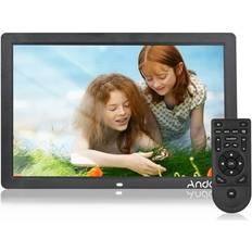 Digital Photo Frames Andoer 17 inch Digital Photo Frame 1080P MP3 MP4 Calendar with Remote Control