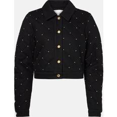Nina Ricci Embellished cropped denim jacket