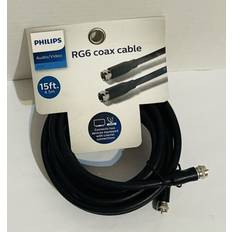 Philips 15' Male-To-Male RG6 Coaxial Cable SWX9245A/27