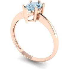 Blue - Wedding Rings Clara Pucci 2.5ct Marquise Cut Pink Tourmaline 18k Yellow Gold Engraving Statement Bridal Wedding Solitaire Designer Ring 8.25