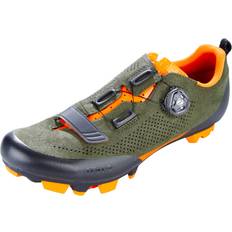 Cycling Shoes Fizik X5 Terra Suede Cycling Shoe Suede Military Green/Orange, 48.0 Men's