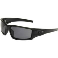 Grey Eye Protections Uvex Hypershock Matte Black Frame, Gray Lens Hydroshield AF Coating Safety Glasses