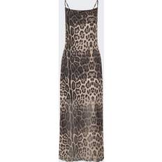 Pieces Black / Leopard Slip Ankle Dress