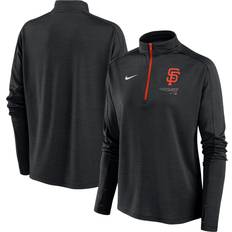 San Francisco Giants Jackets & Sweaters Women's Nike Black San Francisco Giants Pacer Quarter-Zip Top