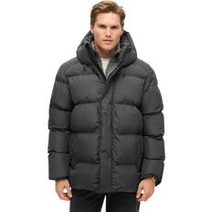 Superdry Ebony Hooded 5 Baffle Sports Puffer Jacket - Grey