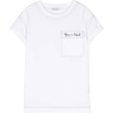 Philipp Plein Glass Kortermet T-skjorte Holografisk Trykk - White