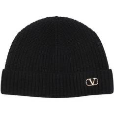 Valentino Garavani Black Cashmere Beanie - Male