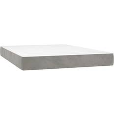 120cm - Gemiddeld Boxspring Matrassen vidaXL Pocketveringmatras 120x210x20 cm Fluweel Lichtgrijs