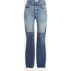 Leer - Man Broeken Chloe Patchwork Jeans - Blu-Donna