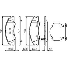 Friction Breaking Bosch BP1498 Brake Pad Set