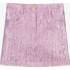 Solid Colours Skirts Angel's Face Girls Pink Metallic Jacquard Skirt